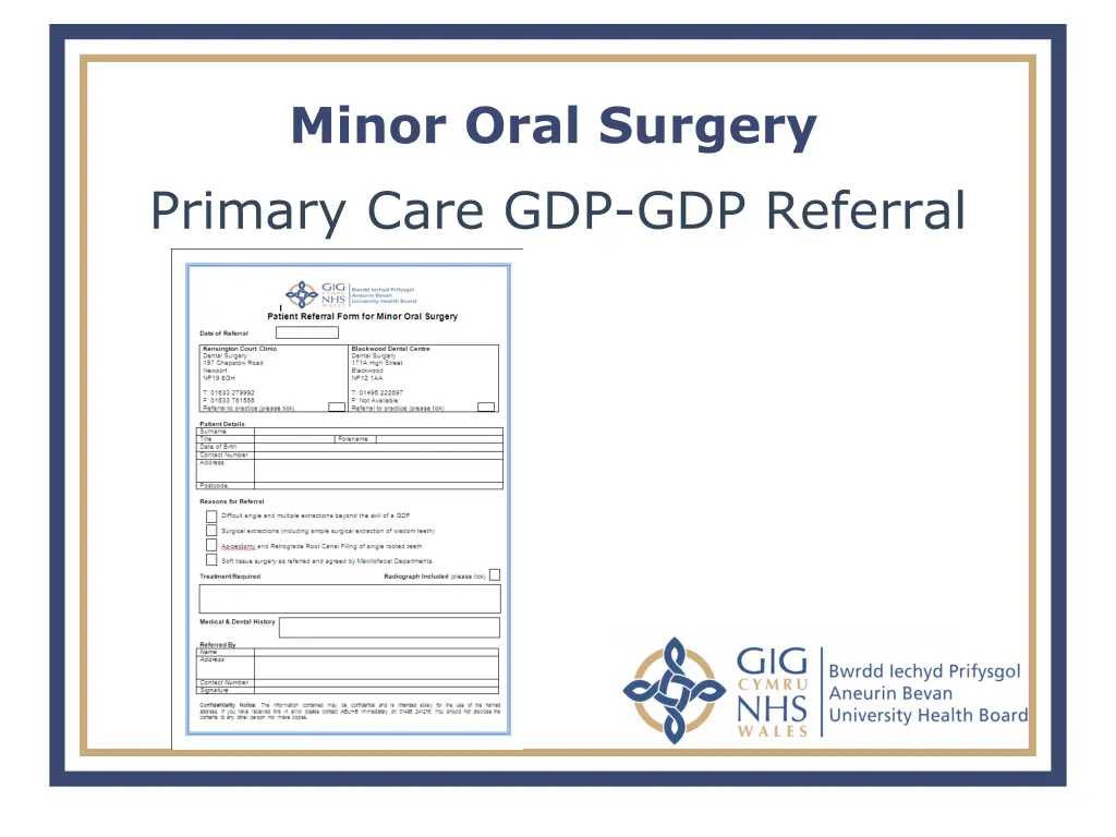 minor oral surgery primary care gdp gdp referral