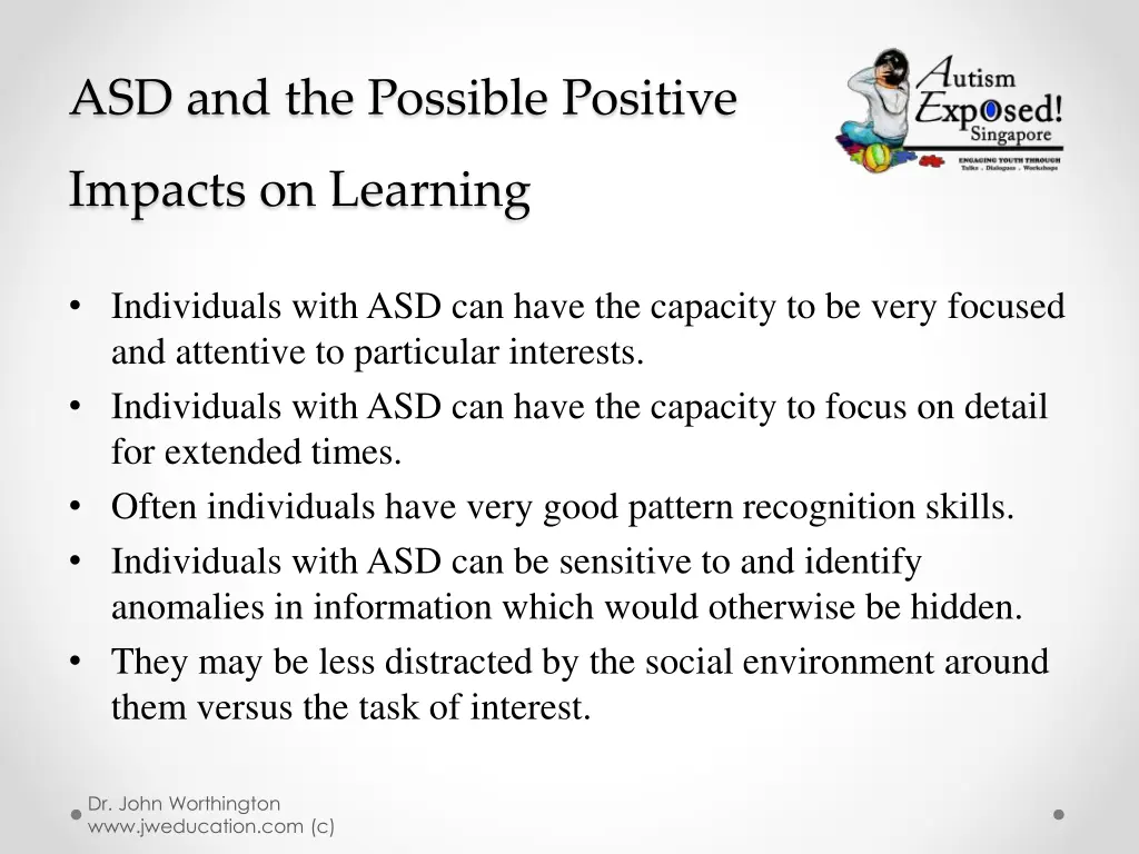 asd and the possible positive