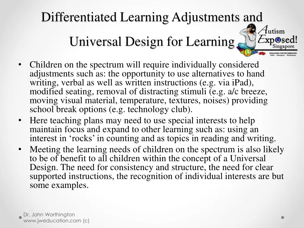 differentiated learning adjustments and
