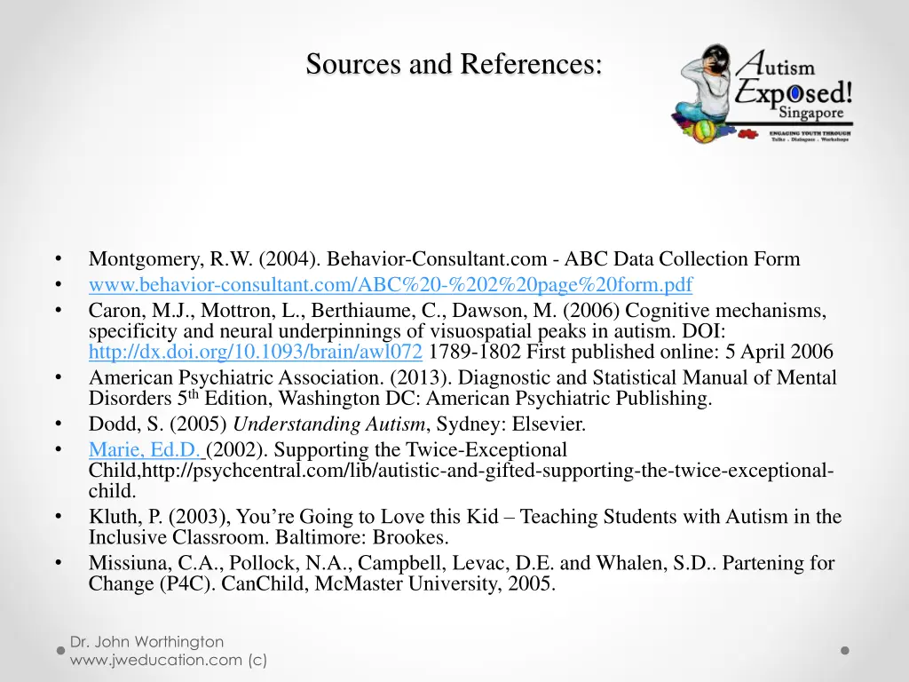 sources and references