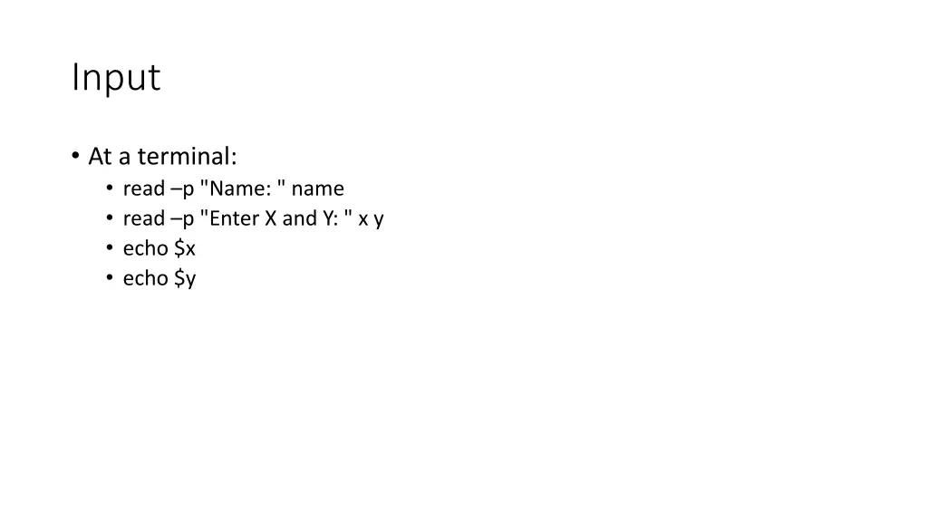 input