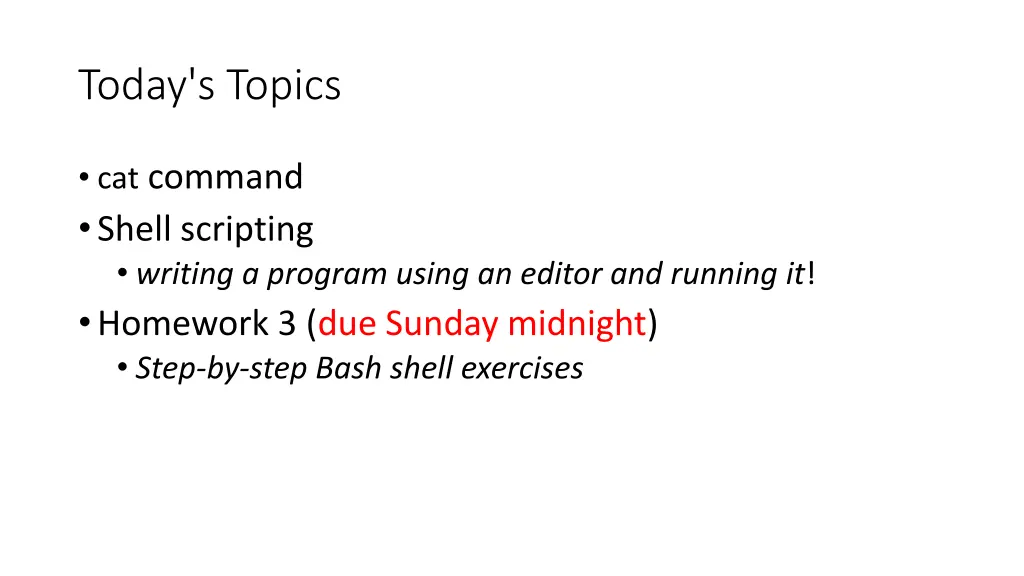 today s topics