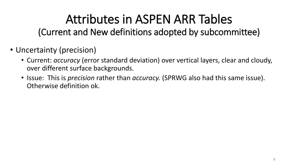 attributes in aspen arr tables attributes 2