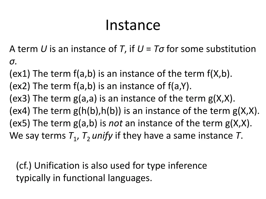 instance