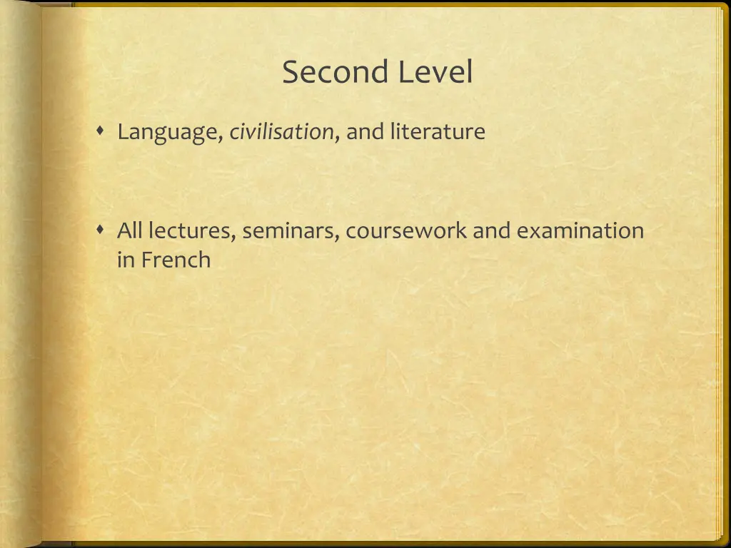 second level