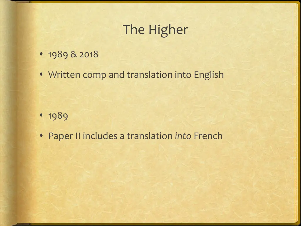 the higher 1