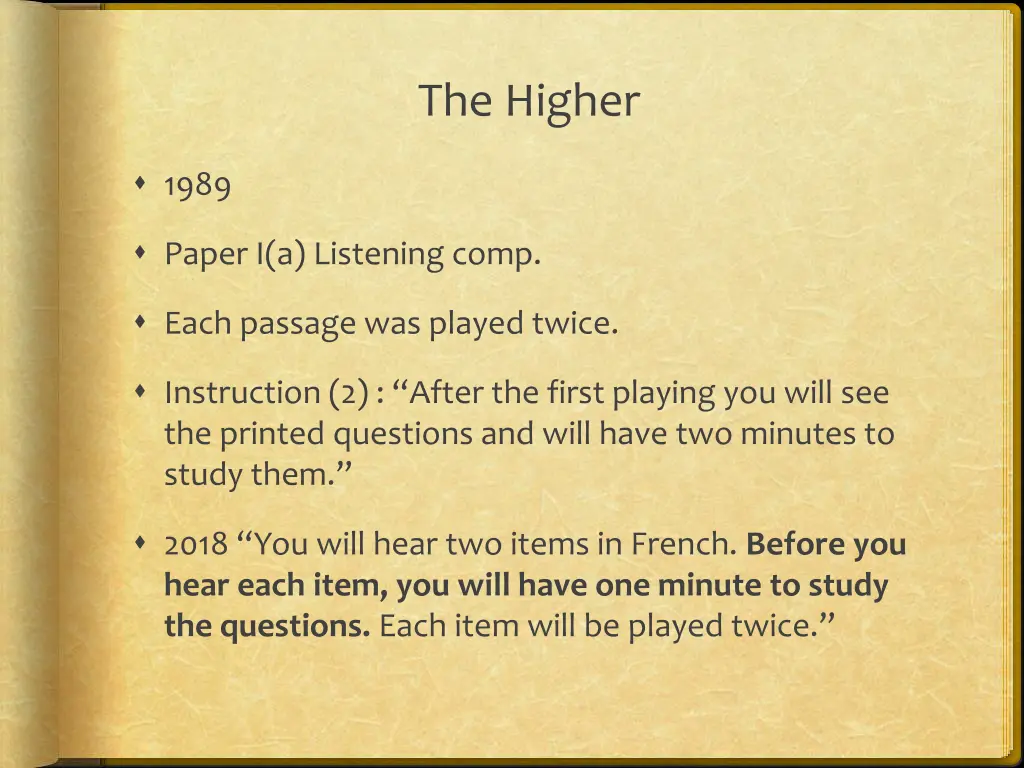 the higher