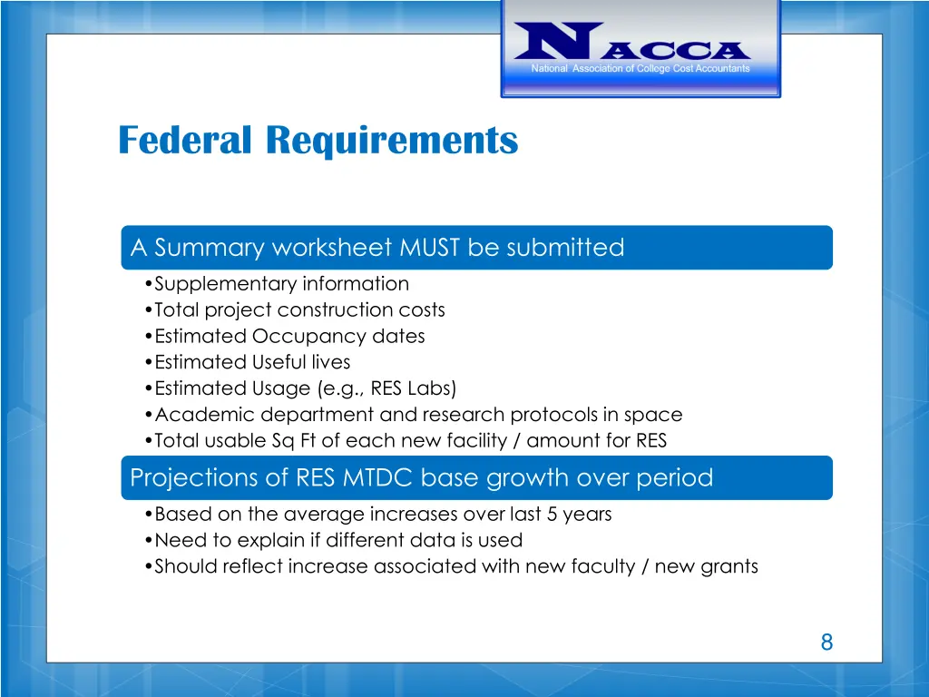 federal requirements 1