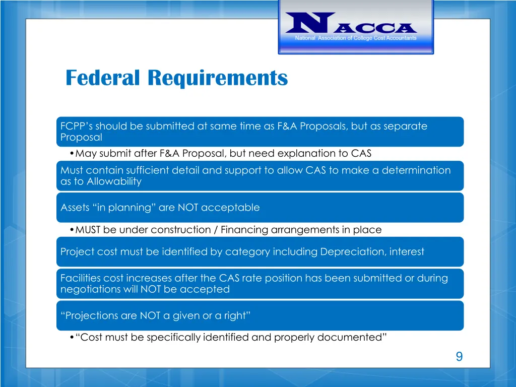 federal requirements 2
