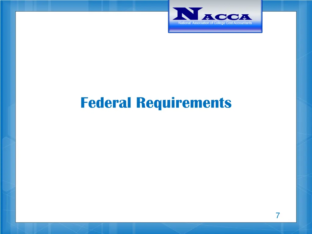 federal requirements
