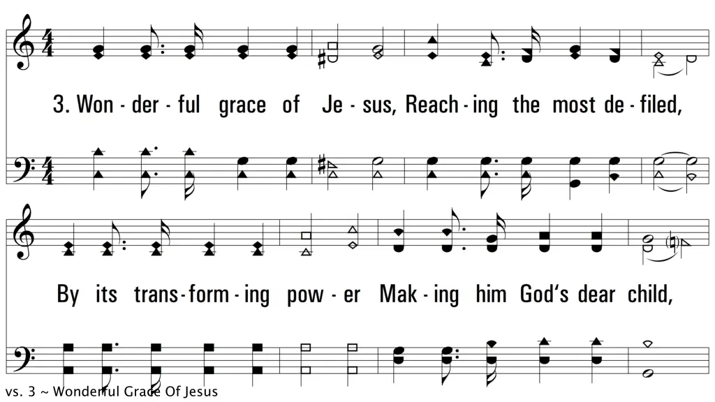 vs 3 wonderful grace of jesus