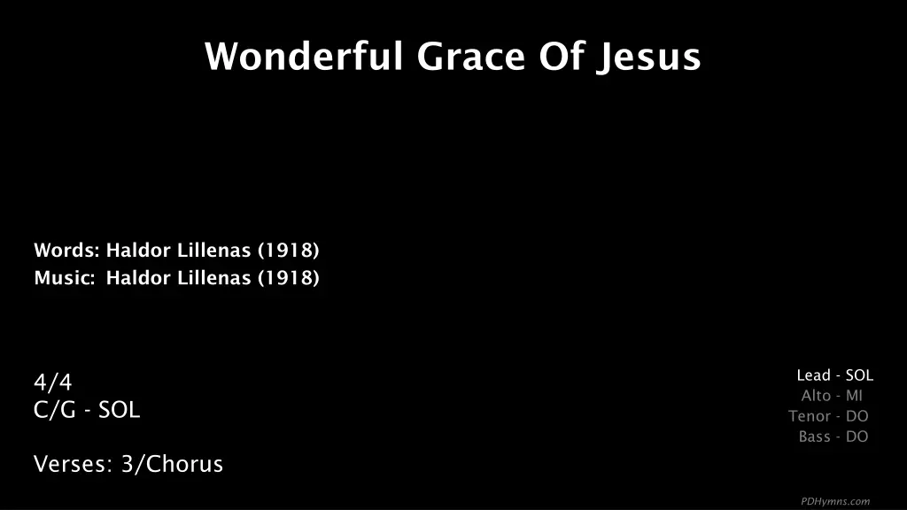 wonderful grace of jesus