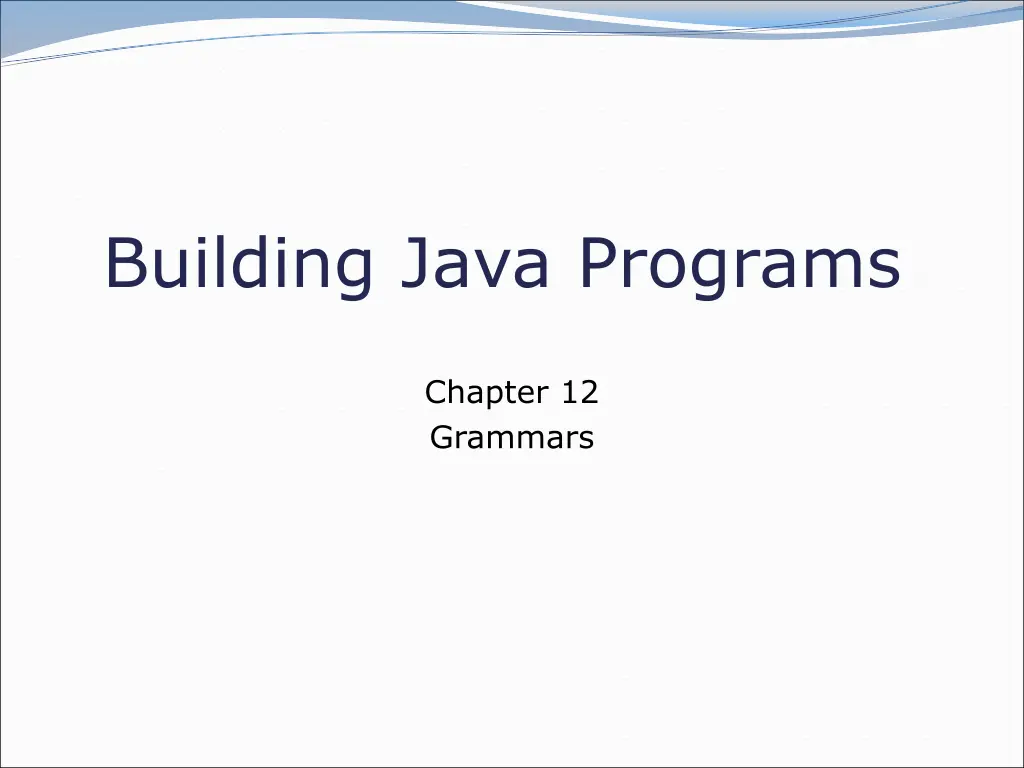 building java programs