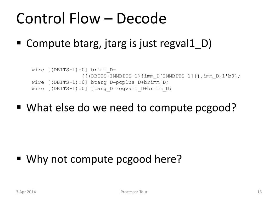 control flow decode