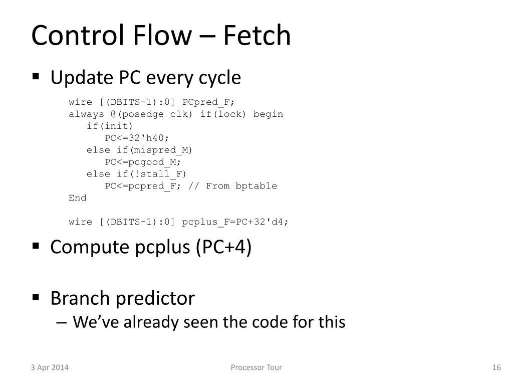 control flow fetch