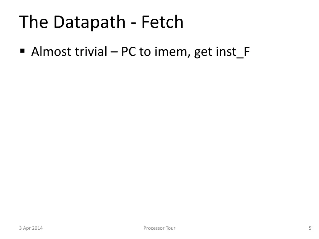 the datapath fetch