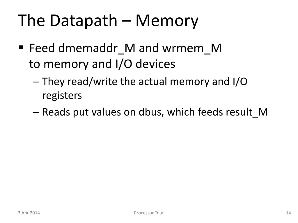 the datapath memory