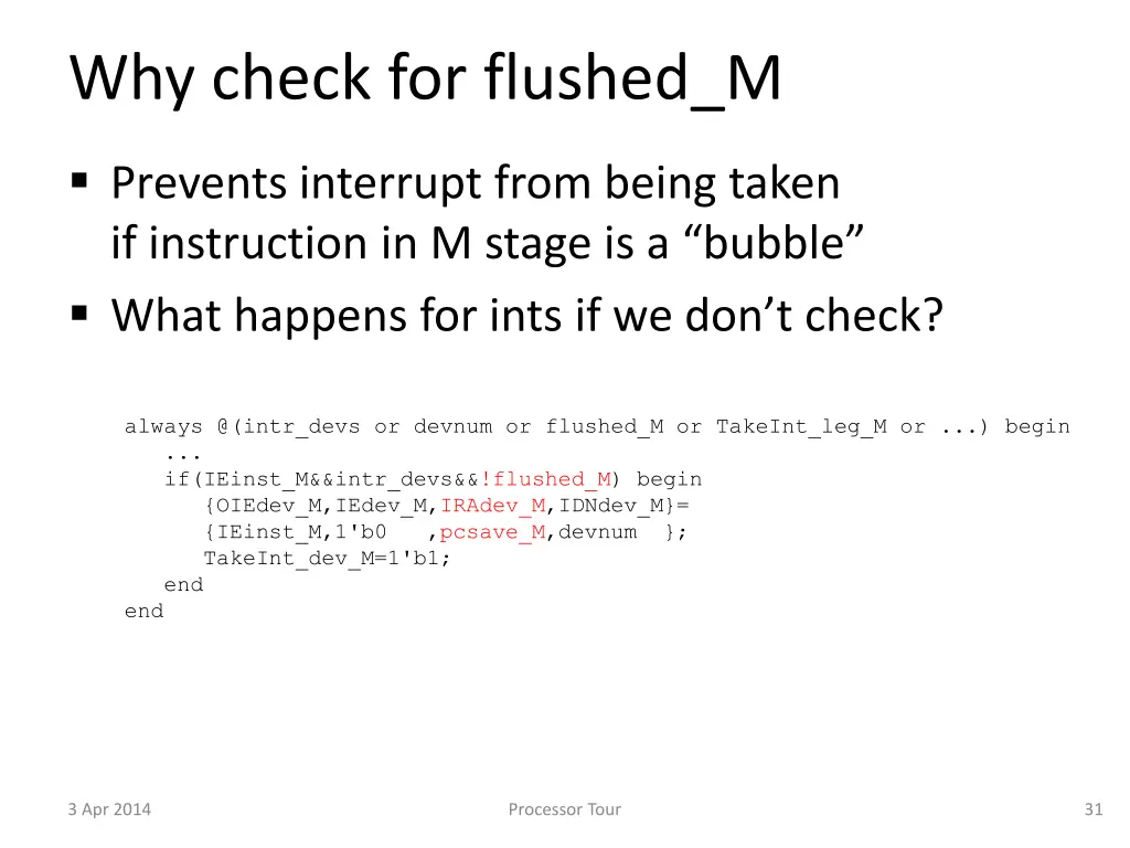 why check for flushed m