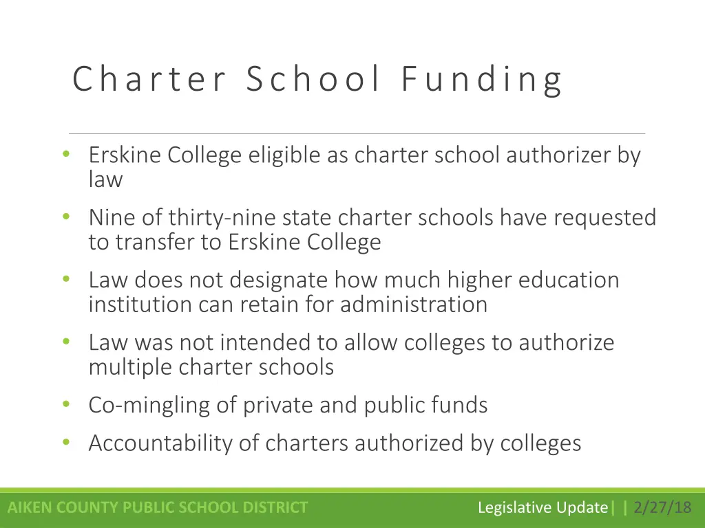 charter school funding
