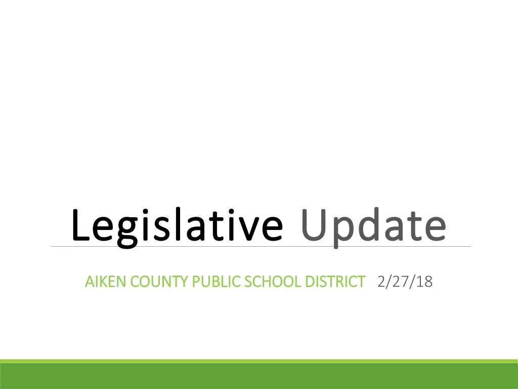 legislative legislative update