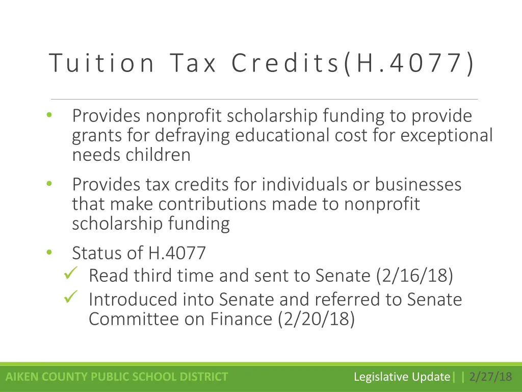 tuition tax credits h 4077