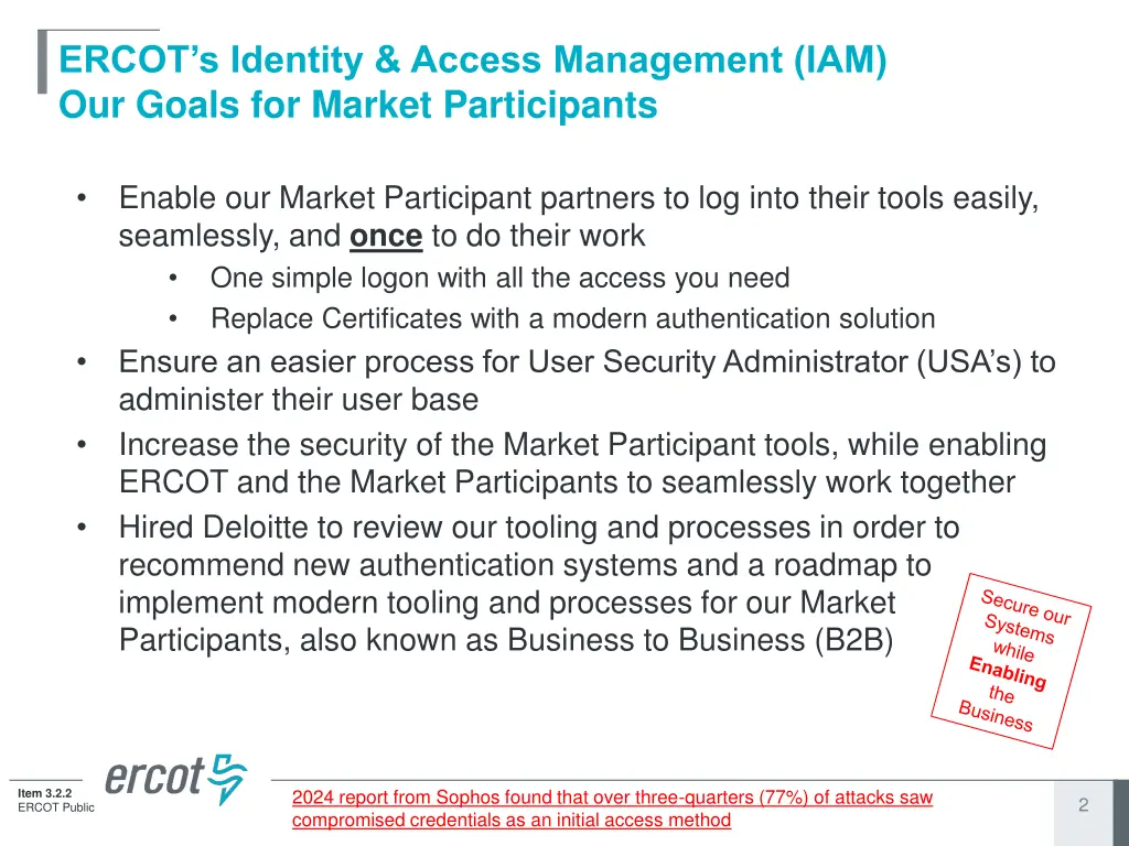 ercot s identity access management iam our goals