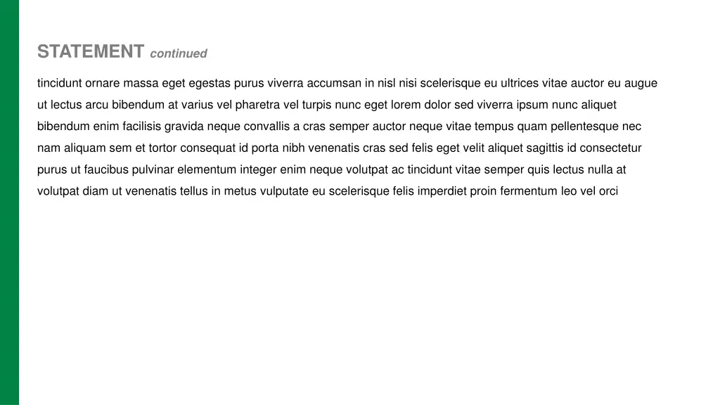 statement continued