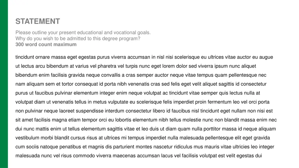 statement