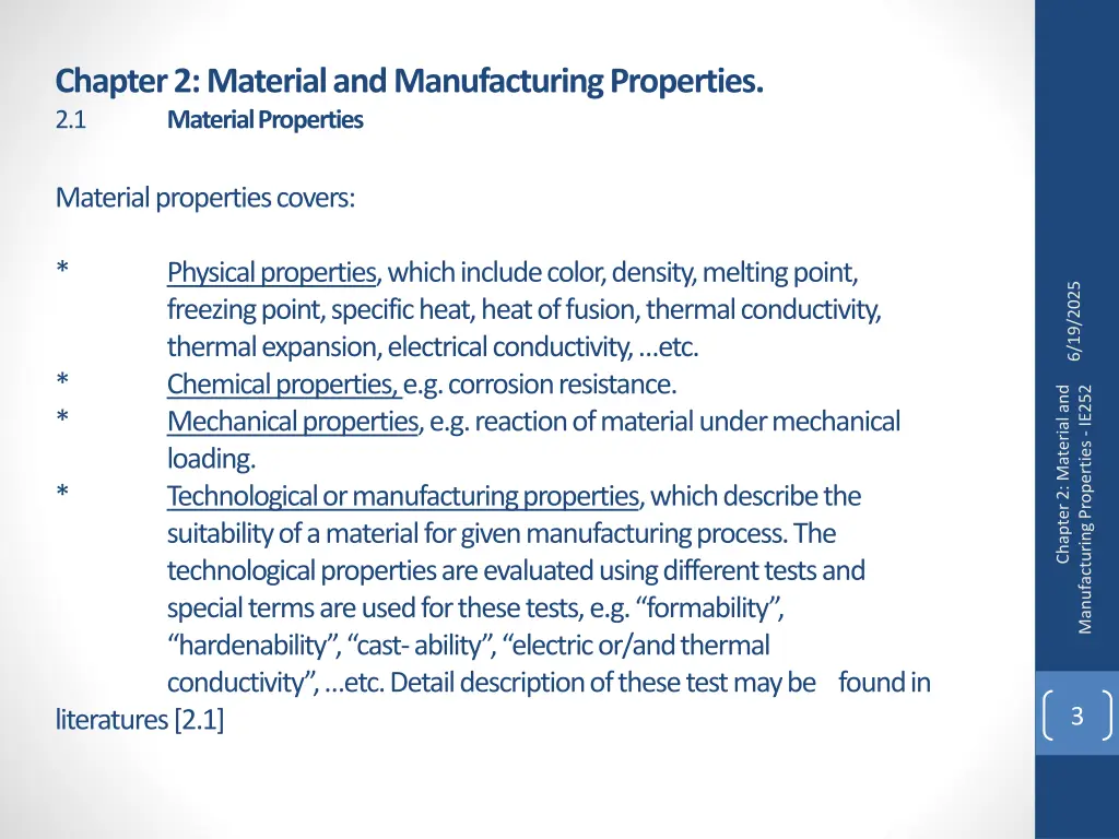 chapter 2 material and manufacturing properties 1