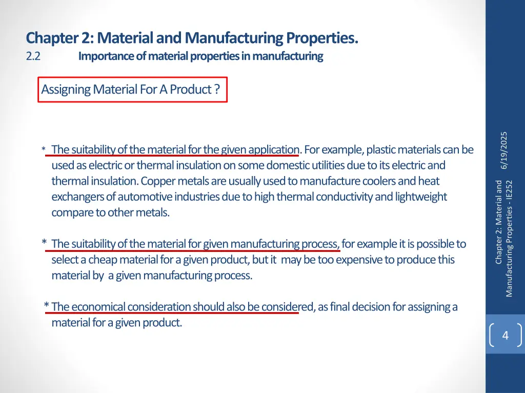 chapter 2 material and manufacturing properties 2