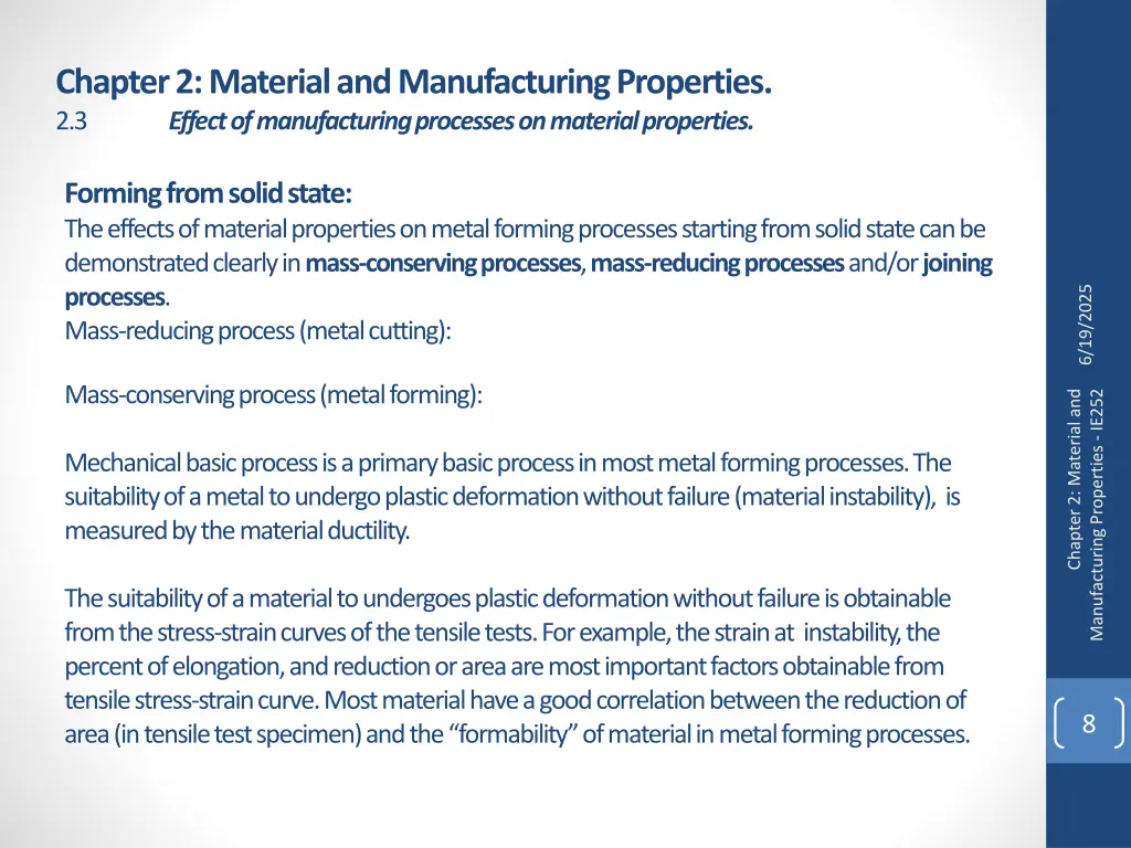 chapter 2 material and manufacturing properties 6