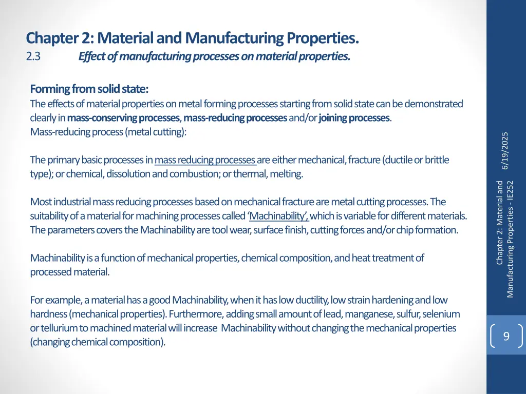 chapter 2 material and manufacturing properties 7