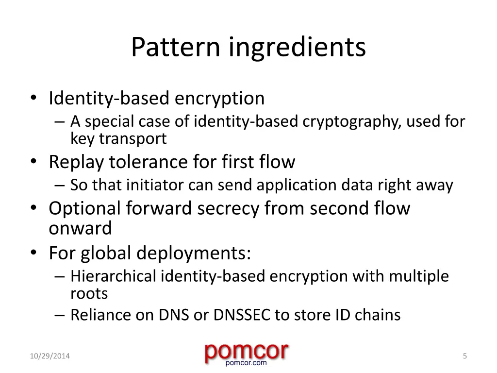 pattern ingredients