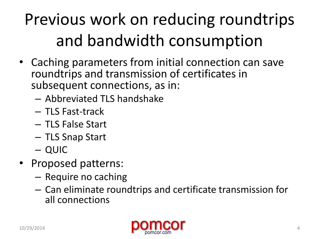 previous work on reducing roundtrips