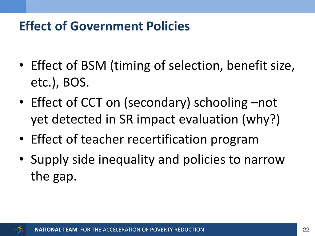 effect of government policies