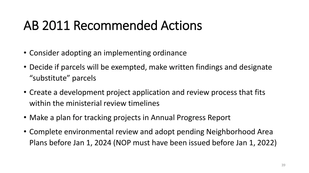 ab 2011 recommended actions ab 2011 recommended