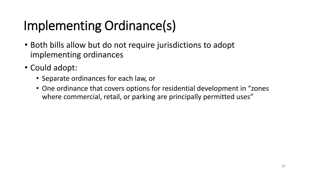 implementing ordinance s implementing ordinance s