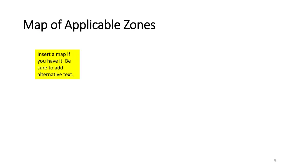 map of applicable zones map of applicable zones
