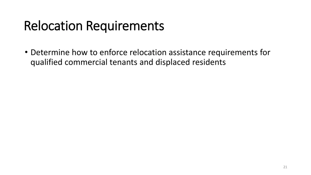 relocation requirements relocation requirements