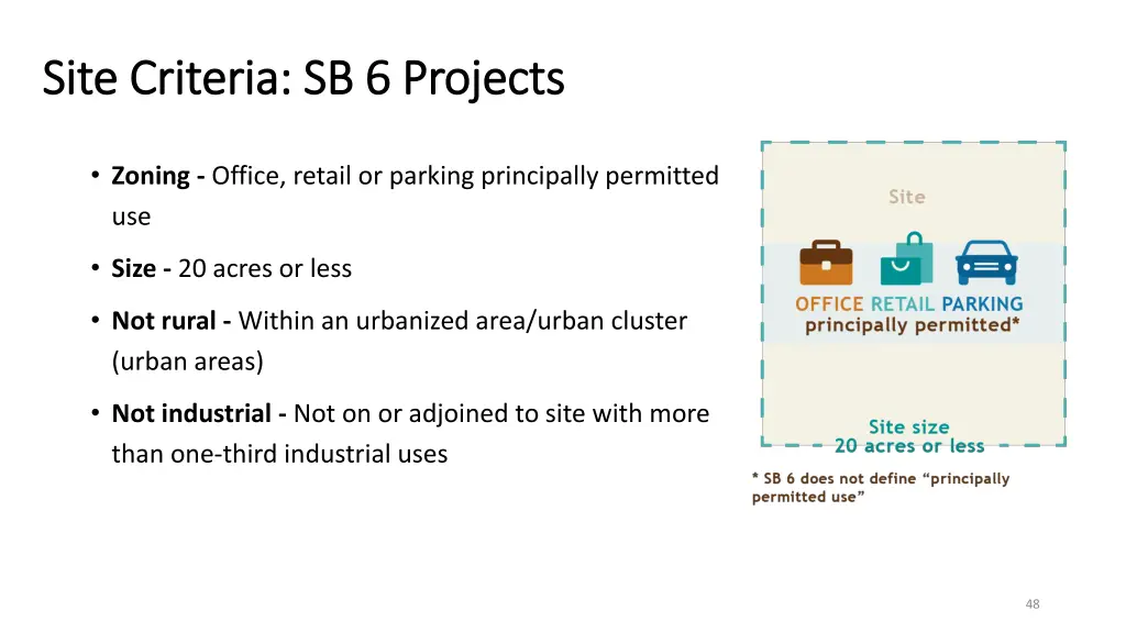 site criteria sb 6 projects site criteria