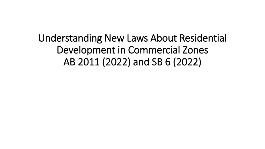 understanding new laws about residential
