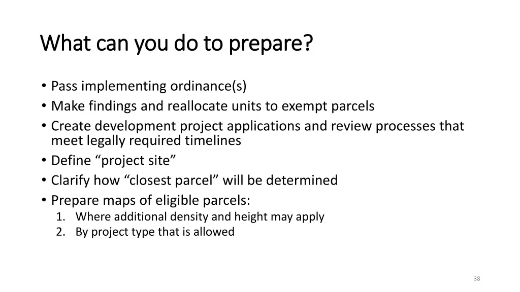 what can you do to prepare what 1