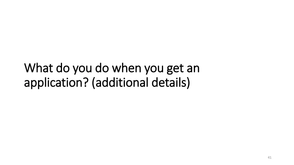 what do you do when you get an what