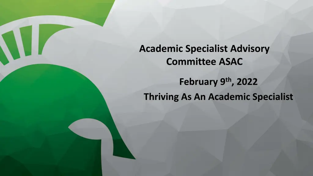 academic specialist advisory committee asac