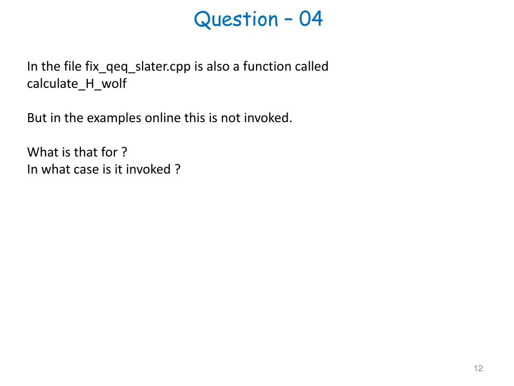 question 04