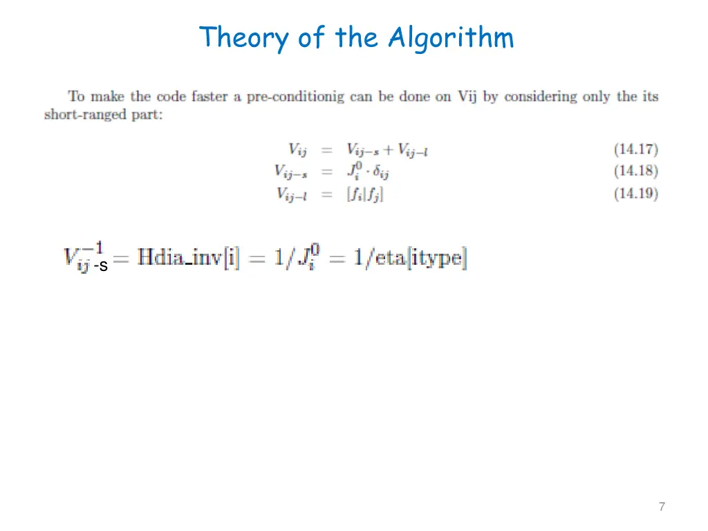 theory of the algorithm 2