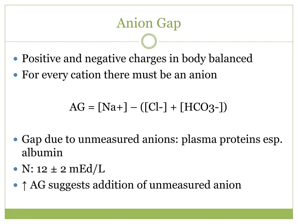 anion gap