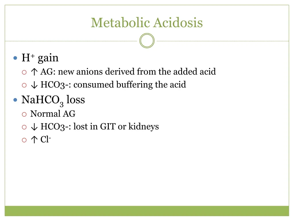 metabolic acidosis
