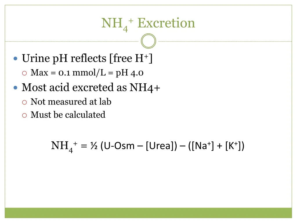 nh 4 excretion