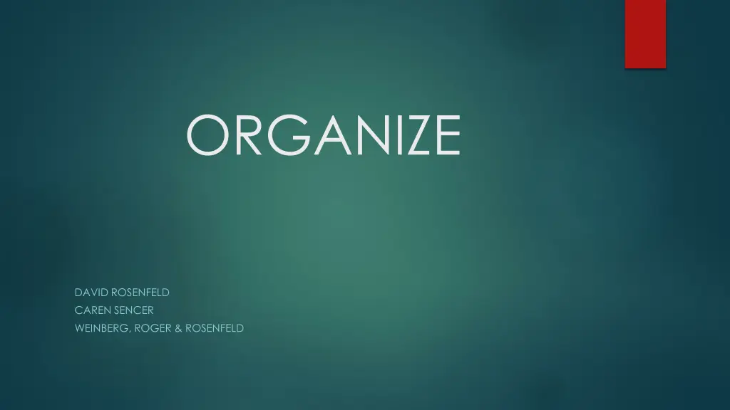 organize